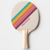 Vintager Candy Rainbow mit dem Namen Tischtennis Schläger (Vorderseite)