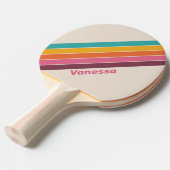 Vintager Candy Rainbow mit dem Namen Tischtennis Schläger (Vorderseite)
