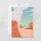 Vintager Canyon Drink Wedding laden Einladung (Rückseite)