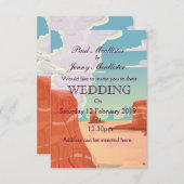 Vintager Canyon Drink Wedding laden Einladung (Vorne/Hinten)