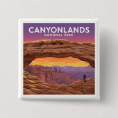 Vintager Canyonlands-Nationalpark Button (Vorderseite)