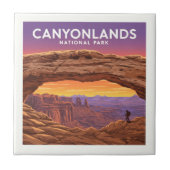 Vintager Canyonlands-Nationalpark Fliese (Vorderseite)