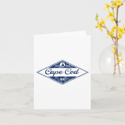 Vintager Cape Cod Karte (Gelbe Blume)