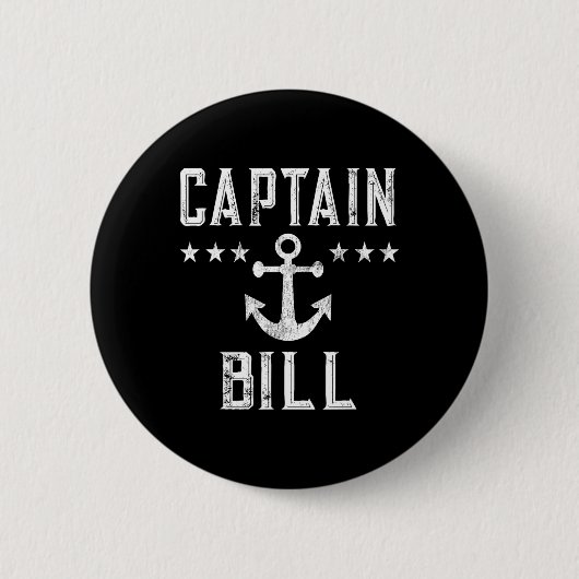 Vintager Captain Bill Boat Eigentümer Art Bootthem Button (Vorderseite)