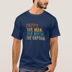 Vintager Captain Pappy Man Myth Funny Bootponto T-Shirt