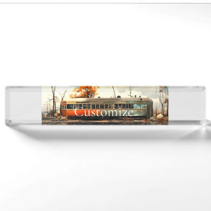 Vintager Caravan Trailer RV Thunder_Cove Namensplakette