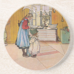 Vintager Carl Larsson Die Küche Getränkeuntersetzer