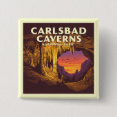 Vintager Carlsbad Caverne-Nationalpark Button (Vorderseite)