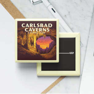Vintager Carlsbad Caverne-Nationalpark Button