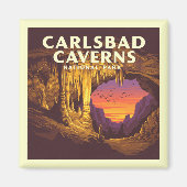 Vintager Carlsbad Caverne-Nationalpark Magnet (Vorne)