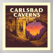 Vintager Carlsbad Caverne-Nationalpark Poster (Vorne)