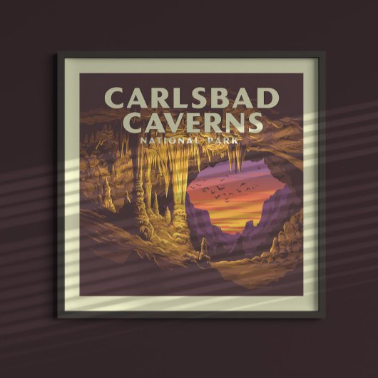 Vintager Carlsbad Caverne-Nationalpark Poster