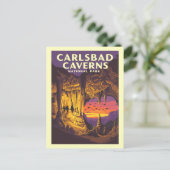 Vintager Carlsbad Caverne-Nationalpark Postkarte (Stehend Vorderseite)