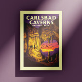 Vintager Carlsbad Caverne-Nationalpark Postkarte