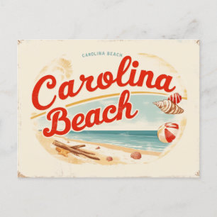 Vintager Carolina-Strand Postkarte