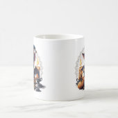 Vintager Cartoon Bat: Gothic, Halloween Vibes Kaffeetasse (Mittel)