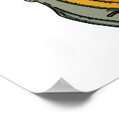 Vintager Cartoon, Hamburger Mann Poster (Ecke)