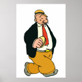 Vintager Cartoon, Hamburger Mann Poster (Vorne)