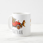 Vintager Cartoon Katzen Kätzchen im klassischen Au Kaffeetasse (Vorderseite Links)