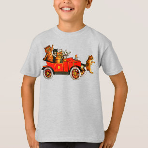 Vintager Cartoon Katzen Kätzchen im klassischen Au T-Shirt