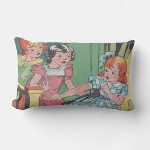 Vintager Cartoon Kunst, Dichtung und Musik Lendenkissen