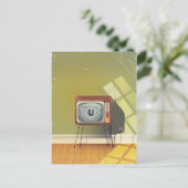 Vintager Cartoon Postkarte (Stehend Vorderseite)