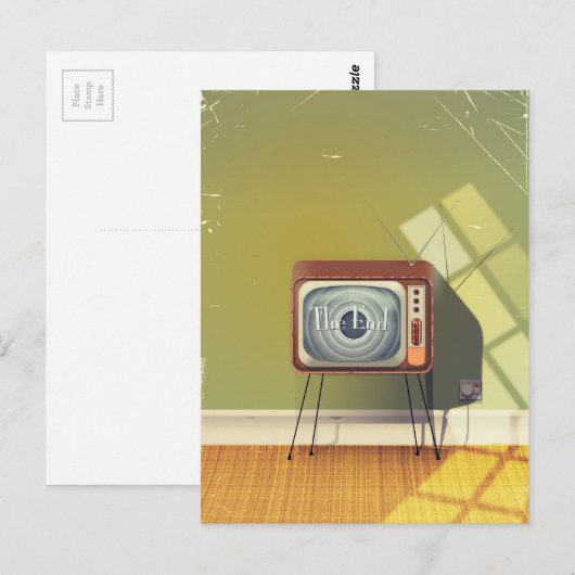 Vintager Cartoon Postkarte (Vorne/Hinten)