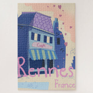 Vintager Cartoon Rennes France Puzzle