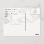 Vintager Cartoon Vielen Dank Postkarte (Rückseite)