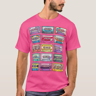 Vintager Cassette Tape Pencil in den 70er Jahren d T-Shirt