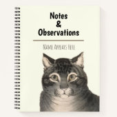 Vintager Cat Personalisiert Currier & Ives Viktori Notizblock (Vorderseite)