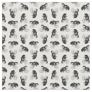 Vintager Cat Riding Bicycle CUSTOM BG FARBE Stoff