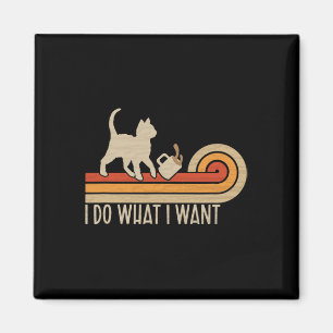Vintager Cat Spilling Coffee i Do, was ich Gewollt Magnet