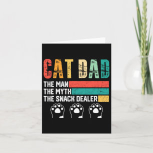 Vintager Cat Vater Der Mann der Mythos Snack Deale Karte