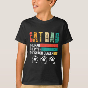 Vintager Cat Vater Der Mann der Mythos Snack Deale T-Shirt