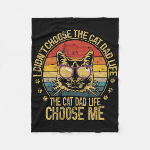 Vintager Cat Vater für Männer Funny Cat Vater Vate Fleecedecke