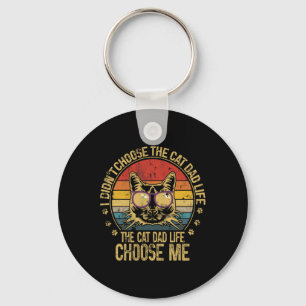 Vintager Cat Vater für Männer Funny Cat Vater Vate Schlüsselanhänger
