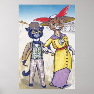 Vintager Catwalk-Plakat-Druck Poster