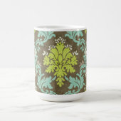 Vintager Celadon-und Aqua-Damast Kaffeetasse (Mittel)