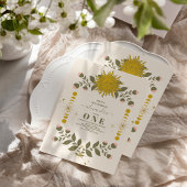 Vintager Celestial Botanical 1. Geburtstag Einladung