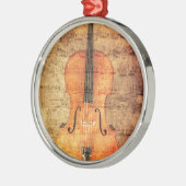 Vintager Cello Ornament Aus Metall (Links)