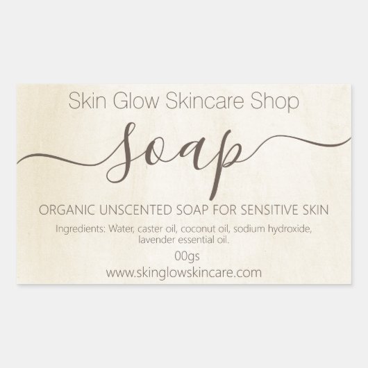 Vintager Chalk Paint Handmade Bio Soap Rechteckiger Aufkleber (Vorderseite)