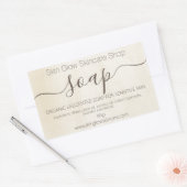 Vintager Chalk Paint Handmade Bio Soap Rechteckiger Aufkleber (Umschlag)