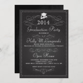 Vintager Chalkboard Abschluss Einladung (Vorne/Hinten)