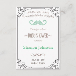 Vintager Chalkboard Boy Babay Dusche Einladung