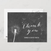 Vintager Chalkboard Dandelion Blash Danke Postkarte (Vorne/Hinten)