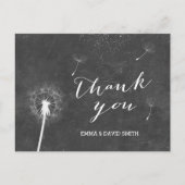 Vintager Chalkboard Dandelion Blash Danke Postkarte (Vorderseite)