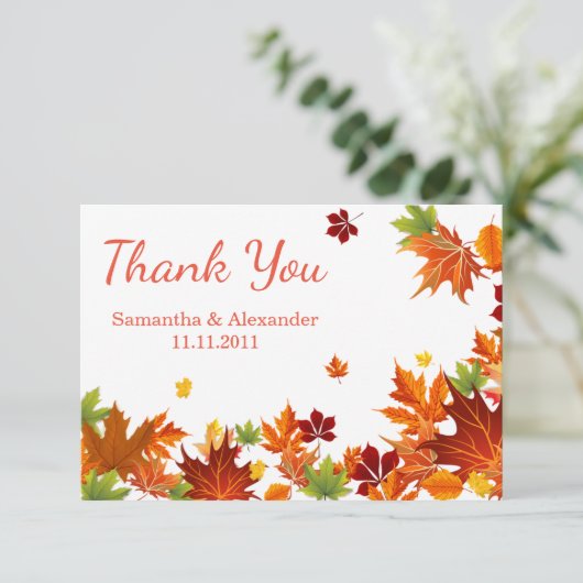 Vintager Chalkboard-Fall Vielen Dank Dankeskarte (Stehend Vorderseite)