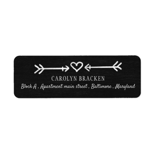 Vintager Chalkboard-Niedlicher Heftpfeil | Hochzei (Vorne)