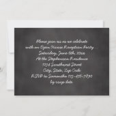 Vintager Chalkboard Overlay-Foto-Abschluss Einladung (Rückseite)